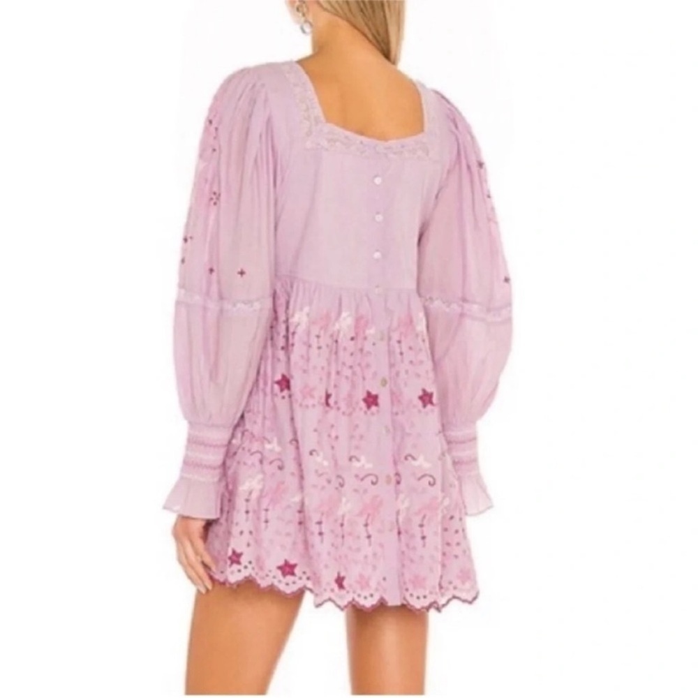 NWT LoveShackFancy Freja Mini Dress Lavender Fields - Picture 2 of 12